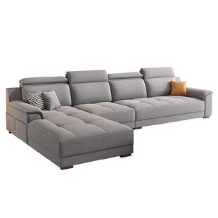 绒布沙发贵妃组合雪尼尔棉麻现代简约家用客厅大小户型直排可调节