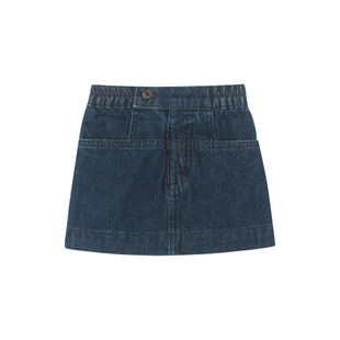大耳象女童拼接牛仔半裙2026春夏新款宝儿纯棉休闲A字短裙子