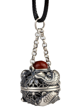 纯银连年有余复古宫廷风嘎乌盒