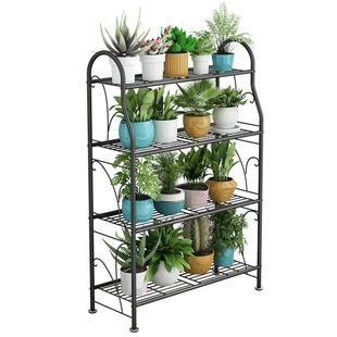 花架子客厅落地式置物架阳台多肉花几花盆托架铁艺阶梯式简约层架