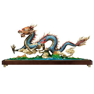 龙腾四海青龙铜龙摆件高档办公室装饰工艺品公司庆典乔迁开业礼物
