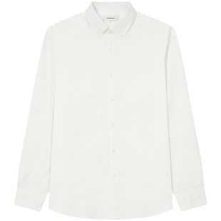 BEANPOLE滨波 男士美拉蓝商务休闲素色日常潮酷挺括翻领长袖衬衫