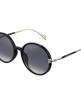 海伦凯勒遮阳圆框复古女太阳眼镜