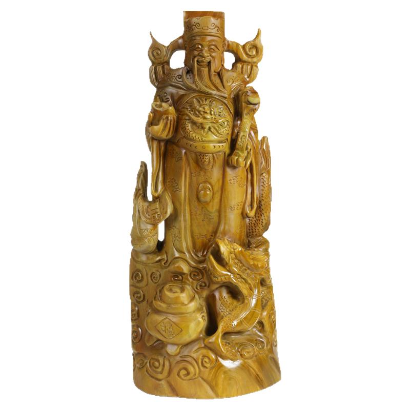 工艺品财神爷佛像摆件红木雕刻