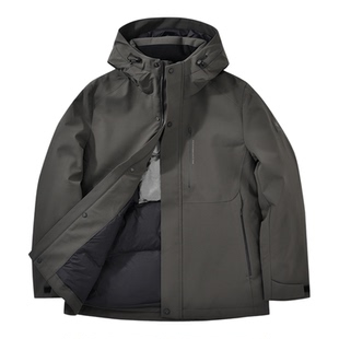 保罗彼得2025冬季男鹅羽绒服保暖防风休闲工装连帽外套RTEDR00181