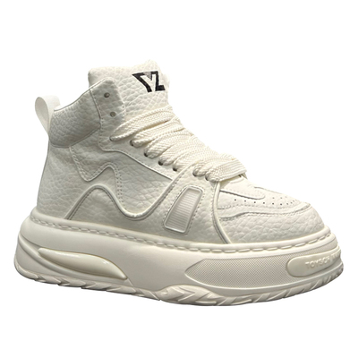 厚底增高加绒棉鞋高帮鞋小白鞋男