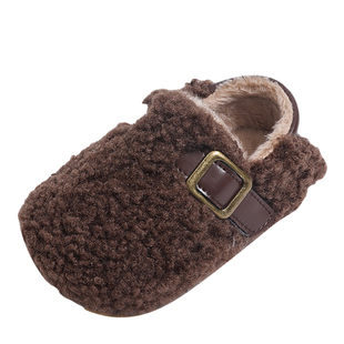 冬季婴儿棉鞋女童0一1岁婴幼儿毛毛鞋公主学步鞋软底宝宝鞋子冬鞋