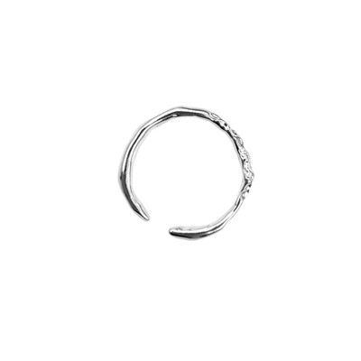 WIZARDLAB原创设计丨手工雕蜡 小众质感银饰「破碎宝石」肌理细戒