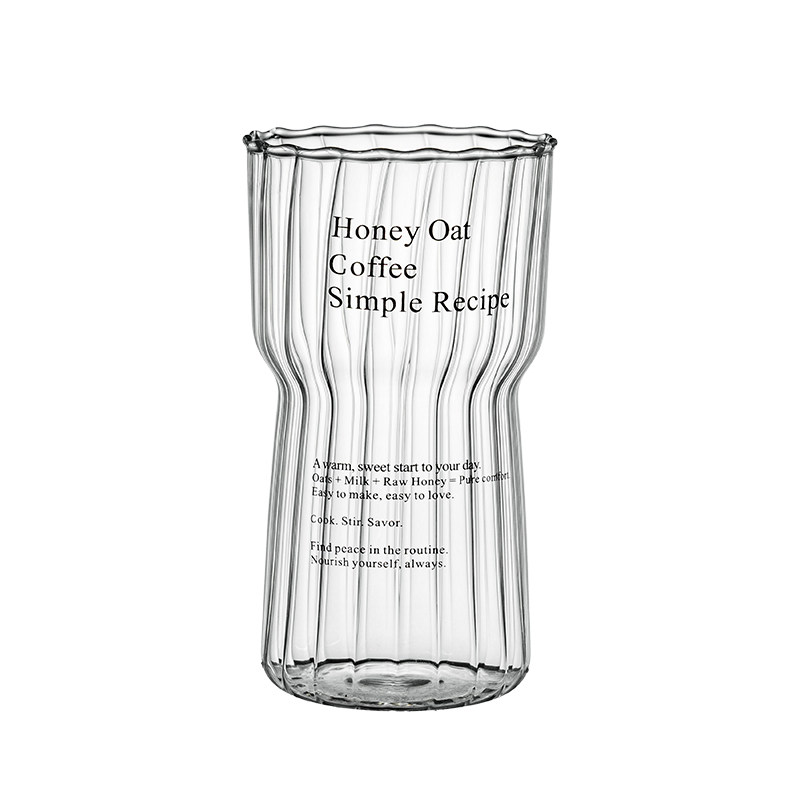 钱道嘉条纹字母杯家用高颜值茶杯