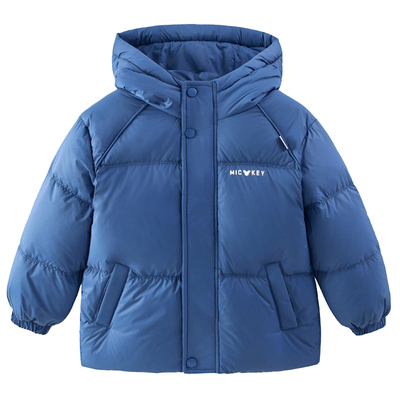 迪士尼童装儿童羽绒服男童冬装中小童面包服女童宝宝羽绒外套90绒