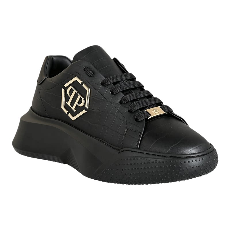 PHILIPP PLEIN 2026年新款男士厚底运动鞋低帮PP金标时尚系带板鞋