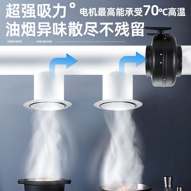 涡轮管道抽风机厨房工业风扇离心抽烟机强力锅炉外转子增压排气扇