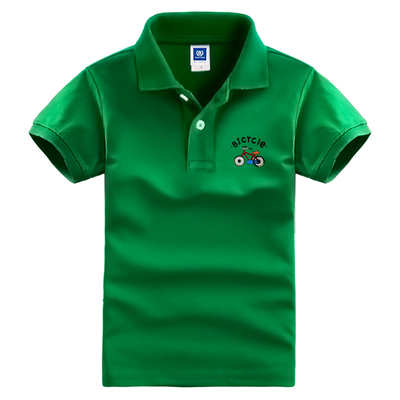 纯白色polo衫夏装男孩带领儿童