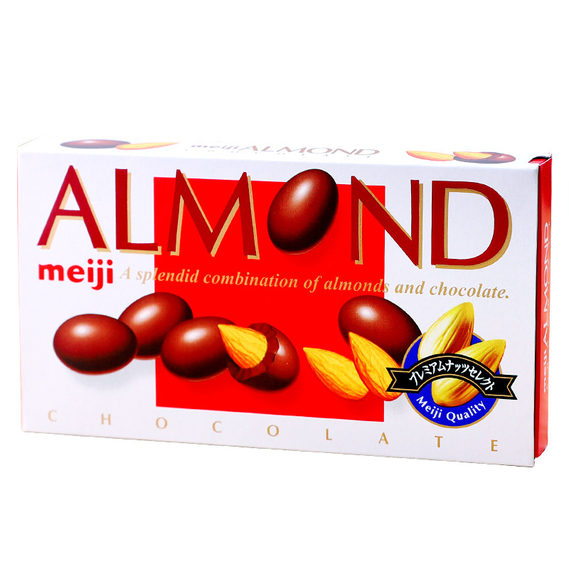 日本进口明治杏仁坚果巧克力夹心