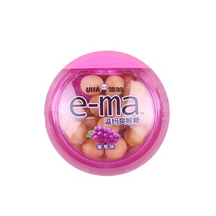 日本进口零食 悠哈UHA味觉糖润喉糖 e-ma溢玛润喉爽喉糖33g*3盒装
