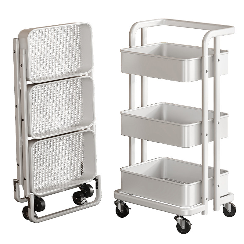 厨房置物架落地多层果蔬家用蔬菜免安装小推车菜篮子多功能收纳架