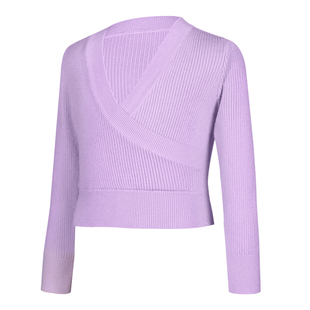 儿童舞蹈毛衣秋冬长袖练功服女童芭蕾舞服针织小坎肩跳舞保暖外套