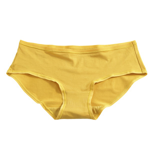 3条 内裤女莫代尔中腰纯棉裆少女韩版简约姜黄色日系透气抗菌底裤