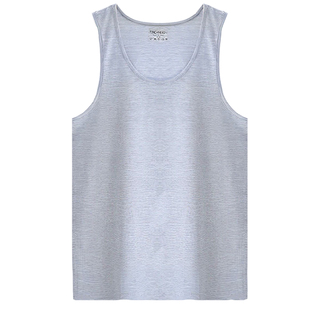 中老年纯棉宽松背心男士全棉汗布圆领无袖大码加肥老头衫爷爷汗衫