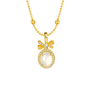 MITHAOL冰透玉髓在逃公主项链女 2025新款轻奢小众冰沫玉锁骨链