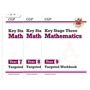 英国CGP原版 KS3 数学 Maths Catch-Up Targeted Workbook 数学高级课程综合学习练习册提升十分钟小测练习多组合 11-14岁
