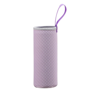 手提水杯套纯色压纹防滑防撞隔热玻璃杯子套保温杯保护套水壶通用