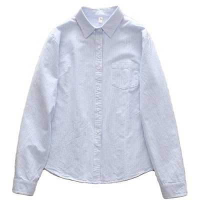 文艺小清新宽松全棉衬衣女长袖