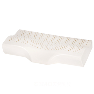 皇家袋鼠泰国进口乳胶枕头护颈椎枕助睡眠天然橡胶蝶形枕侧睡分区