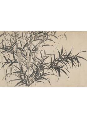 元李衎墨竹图古代水墨竹子国画