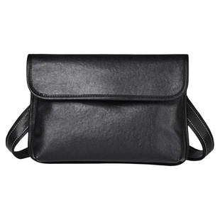 Cavid Kevin新款男士通勤单肩斜挎包轻便软皮包小包牛皮感邮差包