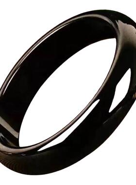 进口宝石5a级黑玉髓包邮玛瑙手镯