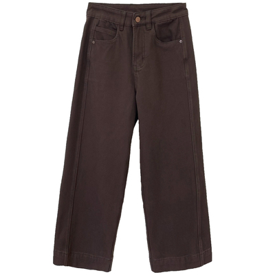 四面弹高腰显瘦直筒加绒牛仔裤女