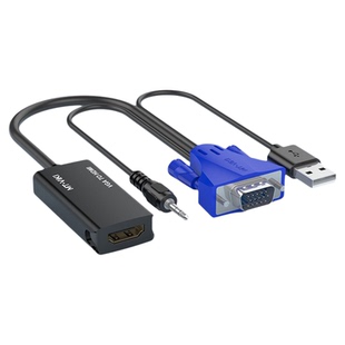 迈拓维矩 VGA转HDMI转换头带音频公转母笔记本电脑连电视机显示器