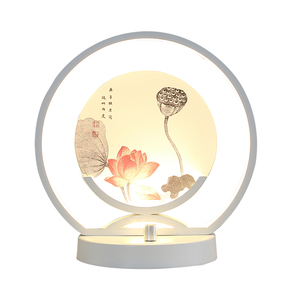 新中式床头柜主卧台灯卧室温馨创意浪漫简约现代触摸充电床头灯