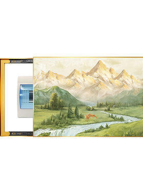 日照金山电表箱装饰画