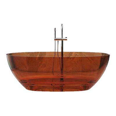 椭圆形透明树脂水晶彩色浴缸