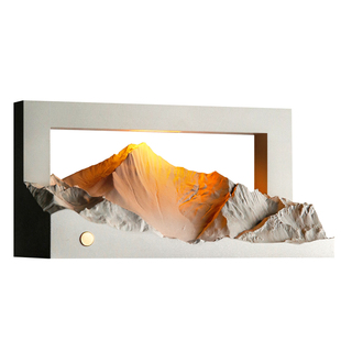 泥想国日照金山小夜灯摆件新婚结婚氛围灯乔迁搬家生日礼物香薰灯