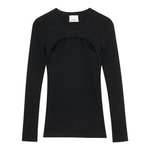 ISABEL MARANT PULL ZANA女士纯色内搭针织套头衫黑色