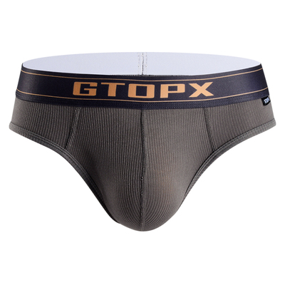 GTOPX MAN男士螺纹薄款单层三角裤 运动U凸吸汗透气低腰性感内裤