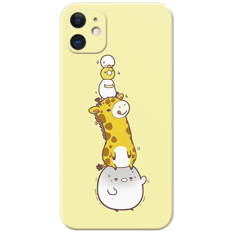 可爱猫咪适用iPhone11苹果12手机壳17air/16/15/14/13/7/8/6plus简约promax卡通XR长颈鹿mini女款软se