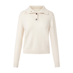 朗姿集团LIME莱茵山羊绒半高领针织套头衫罗纹下摆加长袖25冬新款