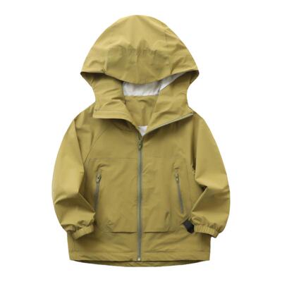 男童冲锋衣外套加绒保暖连帽风衣