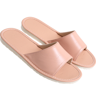 日式皮拖鞋女家居夏季室内家居情侣皮面防滑亚麻拖鞋家用四季男士