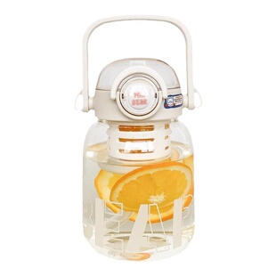 可爱玻璃水杯夏季天女生办公室茶水分离泡茶杯高颜值吸管杯子便携