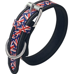 Julius K9英国国旗版项圈小中大型犬脖套泰迪金毛阿拉斯加狗用品