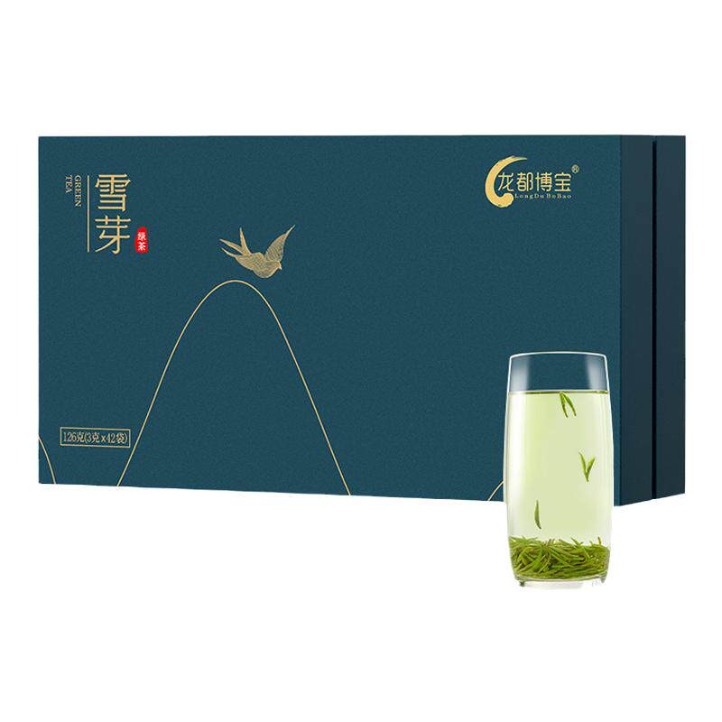 博宝雪芽绿茶特级明前雀舌绿茶送礼盒装126g节日送礼包邮2026新茶