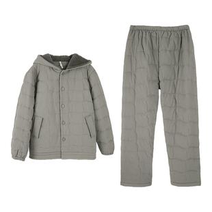 安之伴【巨保暖】男士睡衣三层加厚夹棉袄冬季珊瑚绒可外穿家居服