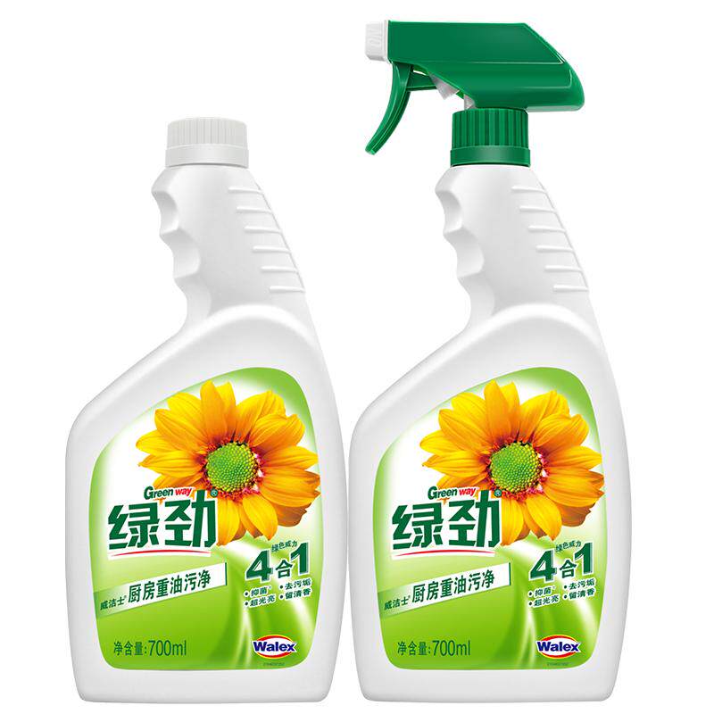 【百亿】绿劲去油污清洁剂700ml*2抽油烟机灶台去垢去渍官方