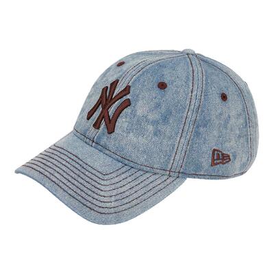 NewEra新款牛仔棒球帽NY刺绣男女同款940外缝线弯檐帽子学生