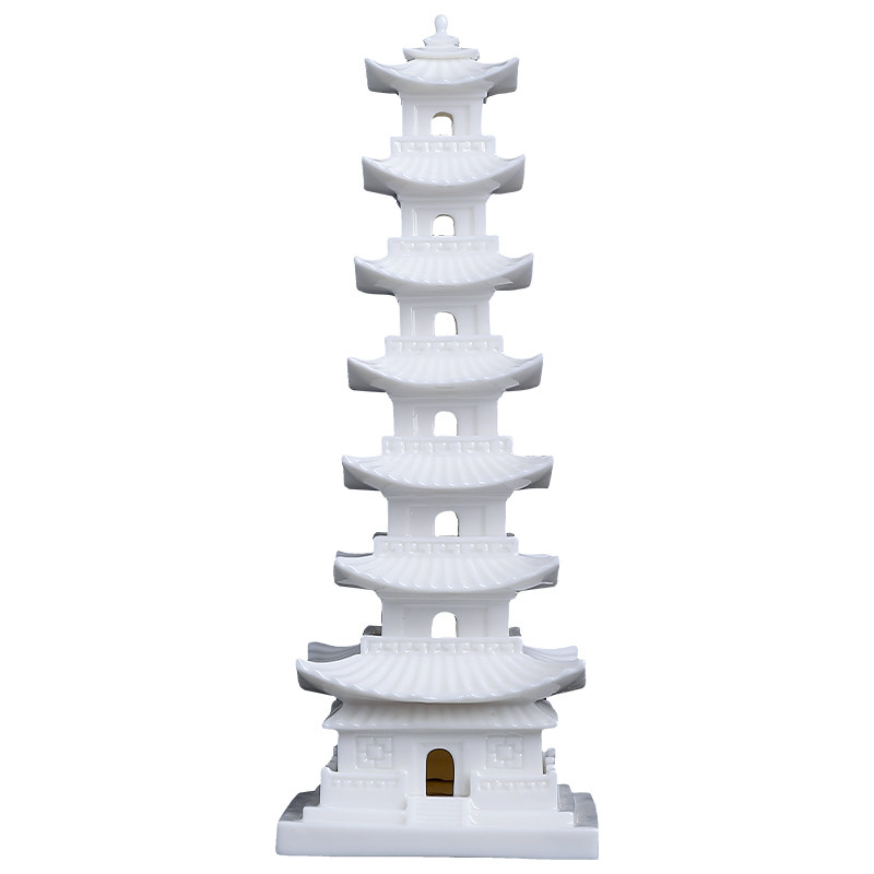 戴玉堂陈戴茹陶瓷摆件《七层文昌塔》家用供奉书房工艺品家居饰品